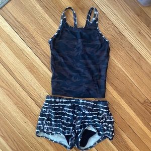 Athleta girl tankini/short swim set size L/12